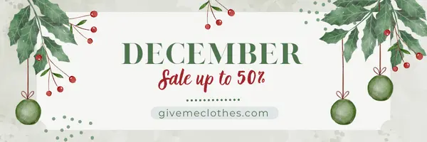 Holiday email banner for December sales